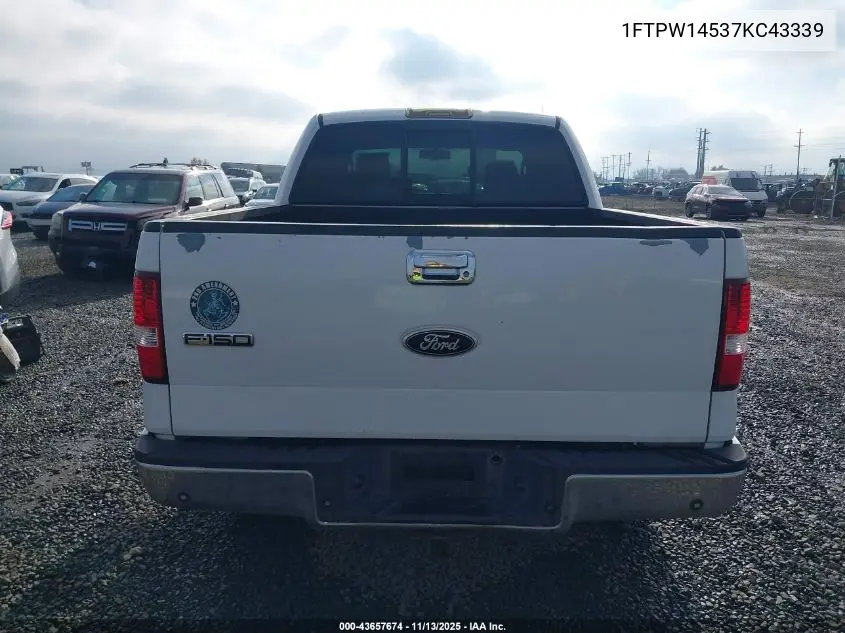 1FTPW14537KC43339 2007 Ford F-150 Fx4/Lariat/Xlt
