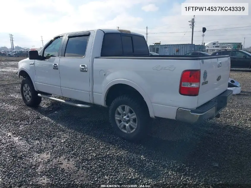 1FTPW14537KC43339 2007 Ford F-150 Fx4/Lariat/Xlt