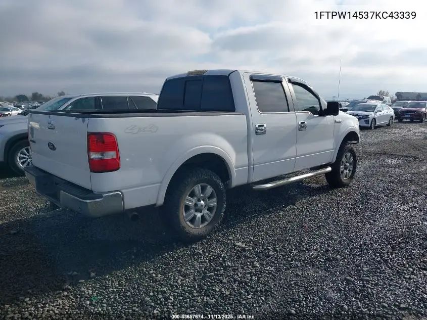 1FTPW14537KC43339 2007 Ford F-150 Fx4/Lariat/Xlt