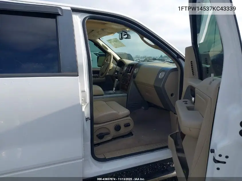 1FTPW14537KC43339 2007 Ford F-150 Fx4/Lariat/Xlt