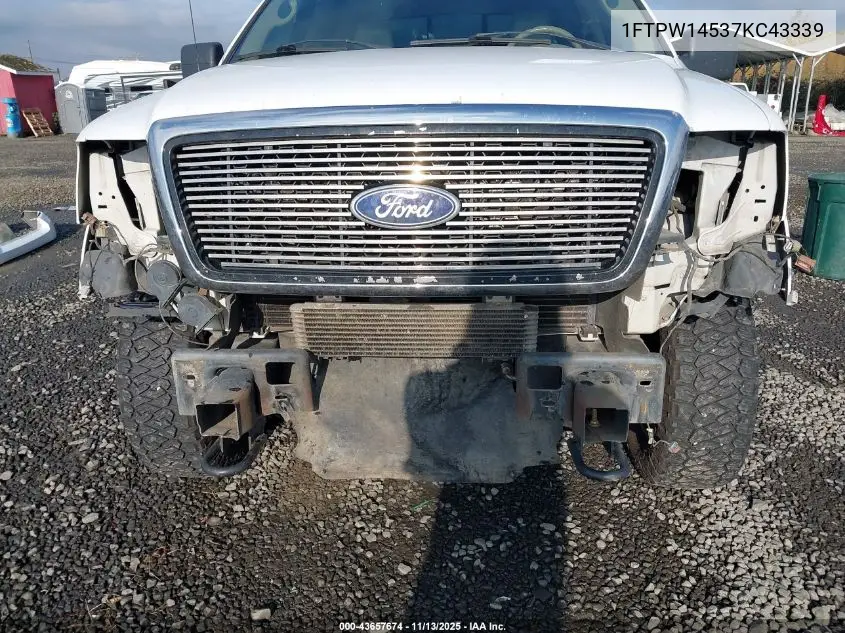 1FTPW14537KC43339 2007 Ford F-150 Fx4/Lariat/Xlt