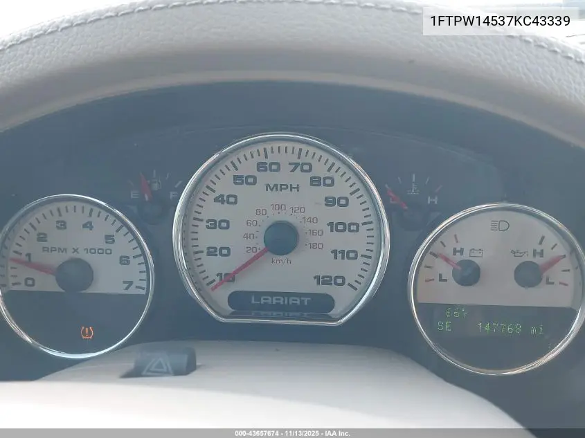 1FTPW14537KC43339 2007 Ford F-150 Fx4/Lariat/Xlt
