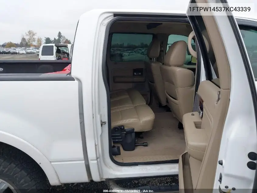 1FTPW14537KC43339 2007 Ford F-150 Fx4/Lariat/Xlt