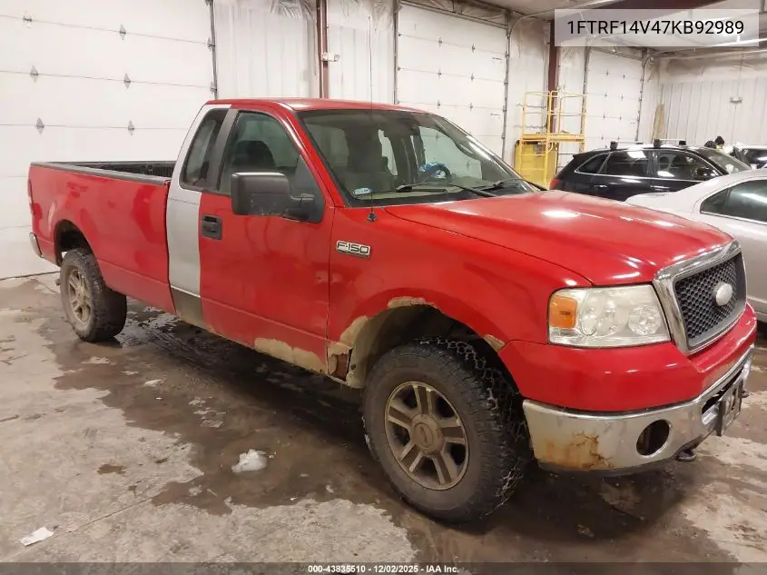 1FTRF14V47KB92989 2007 Ford F-150 Fx4/Xl/Xlt