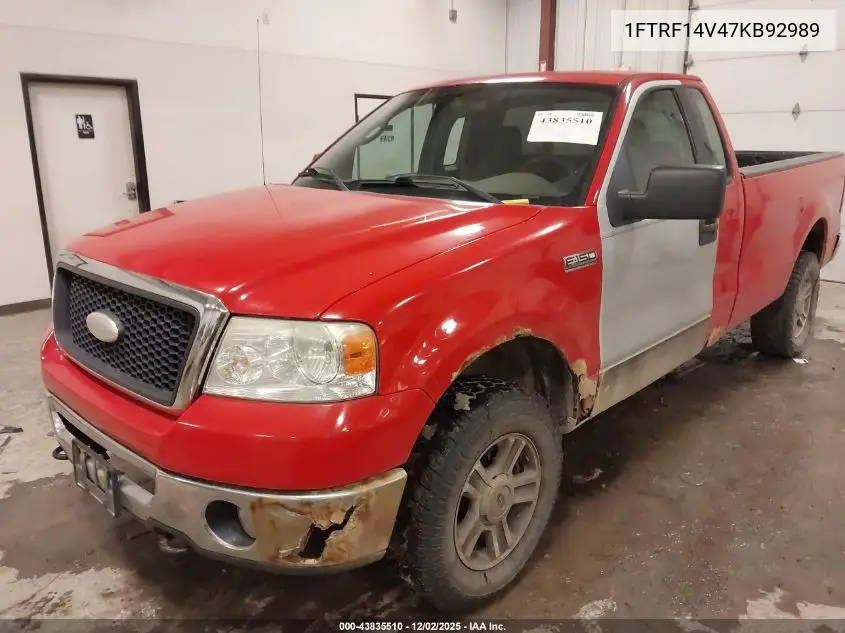 1FTRF14V47KB92989 2007 Ford F-150 Fx4/Xl/Xlt