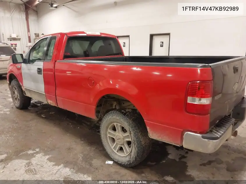 1FTRF14V47KB92989 2007 Ford F-150 Fx4/Xl/Xlt