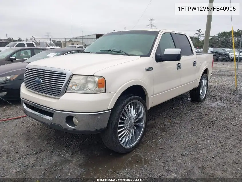 1FTPW12V57FB40905 2007 Ford F-150 Lariat/Xlt