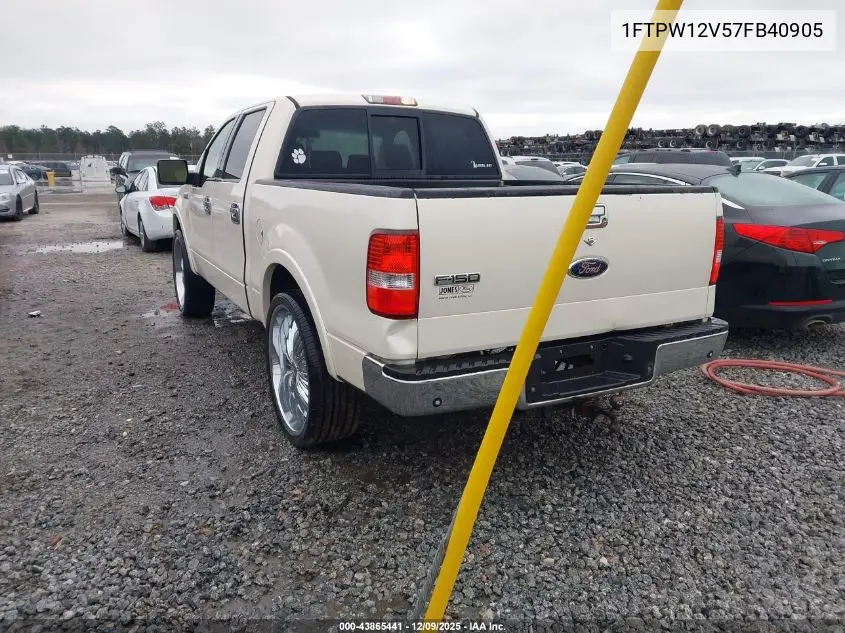 1FTPW12V57FB40905 2007 Ford F-150 Lariat/Xlt