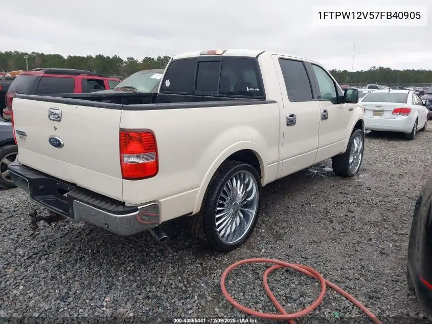 1FTPW12V57FB40905 2007 Ford F-150 Lariat/Xlt