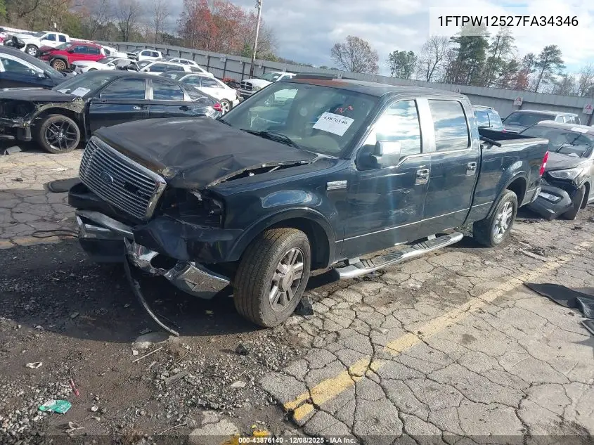 1FTPW12527FA34346 2007 Ford F-150 Lariat/Xlt