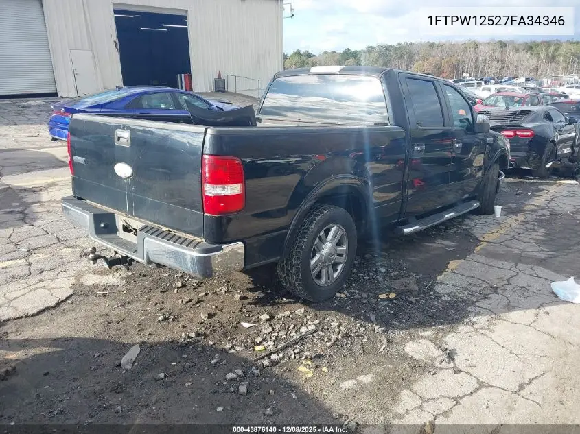 1FTPW12527FA34346 2007 Ford F-150 Lariat/Xlt