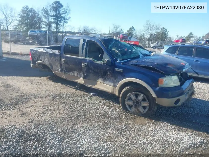 1FTPW14V07FA22080 2007 Ford F-150 Fx4/Lariat/Xlt