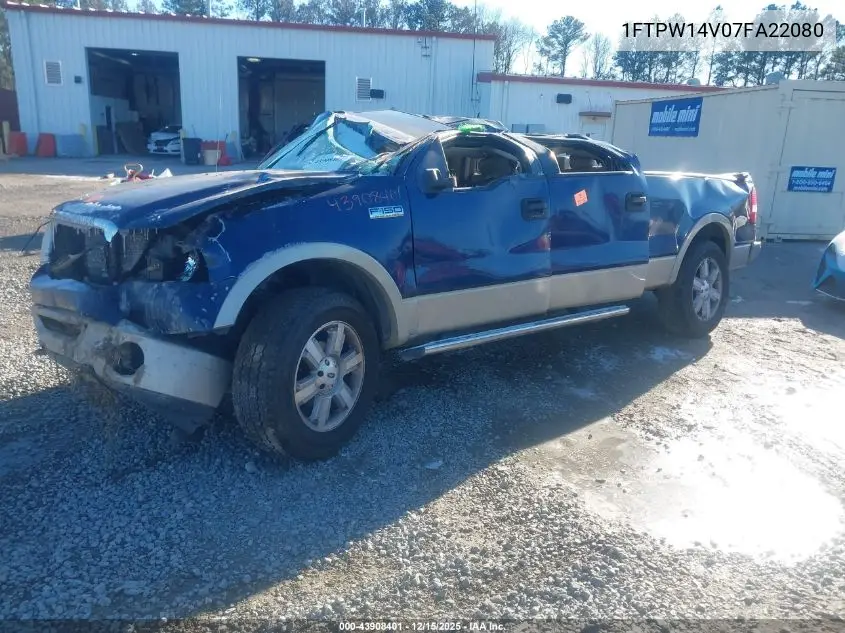 1FTPW14V07FA22080 2007 Ford F-150 Fx4/Lariat/Xlt