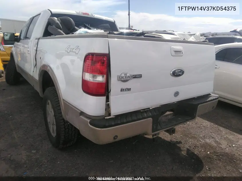 1FTPW14V37KD54375 2007 Ford F-150 Fx4/Lariat/Xlt