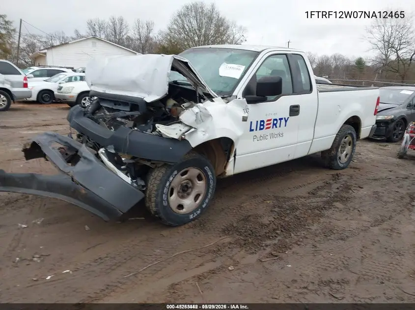 1FTRF12W07NA12465 2007 Ford F-150 Stx/Xl/Xlt