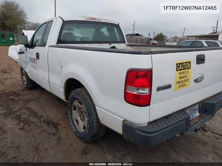 1FTRF12W07NA12465 2007 Ford F-150 Stx/Xl/Xlt