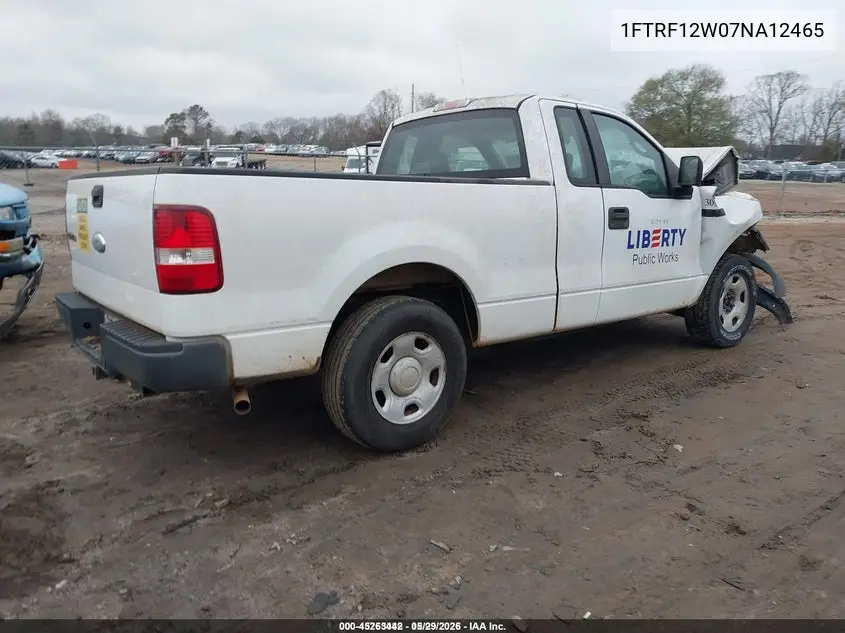 1FTRF12W07NA12465 2007 Ford F-150 Stx/Xl/Xlt