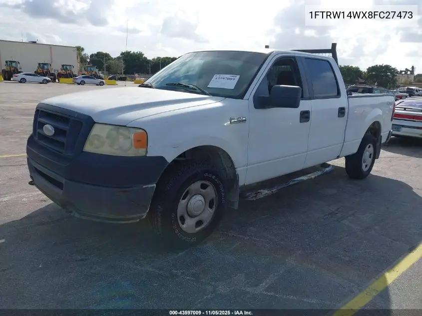 1FTRW14WX8FC27473 2008 Ford F-150 60Th Anniversary/Xl/Xlt