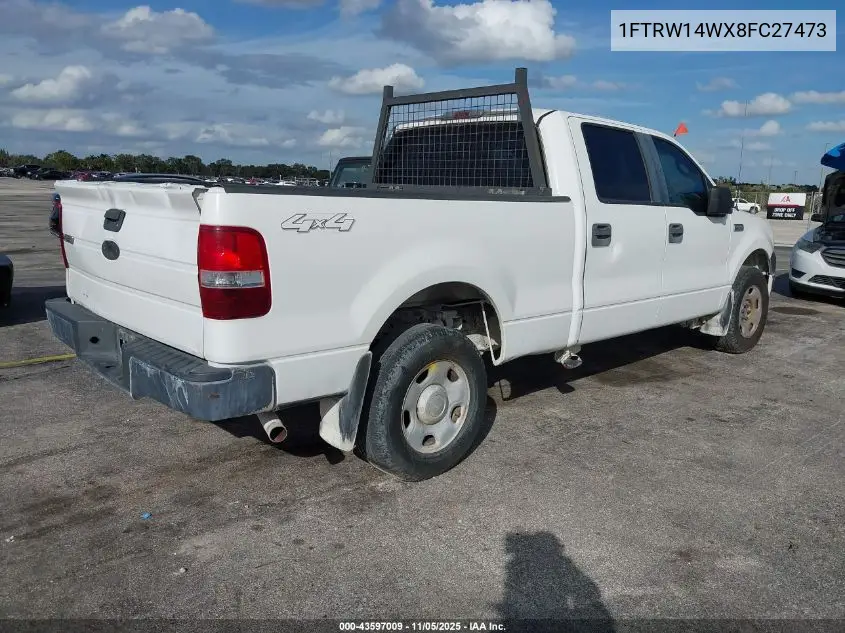 1FTRW14WX8FC27473 2008 Ford F-150 60Th Anniversary/Xl/Xlt