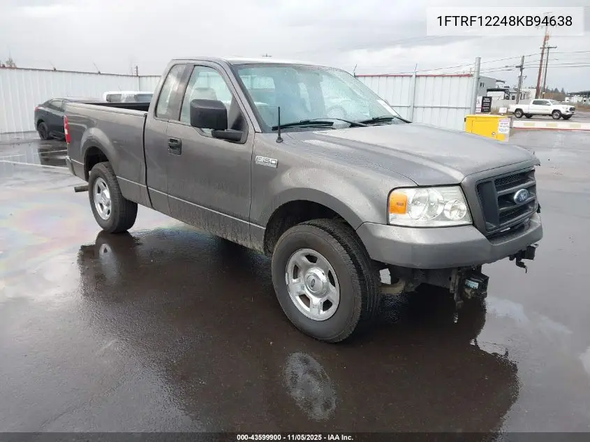 1FTRF12248KB94638 2008 Ford F-150 Stx/Xl/Xlt
