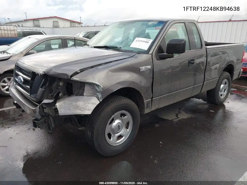 1FTRF12248KB94638 2008 Ford F-150 Stx/Xl/Xlt