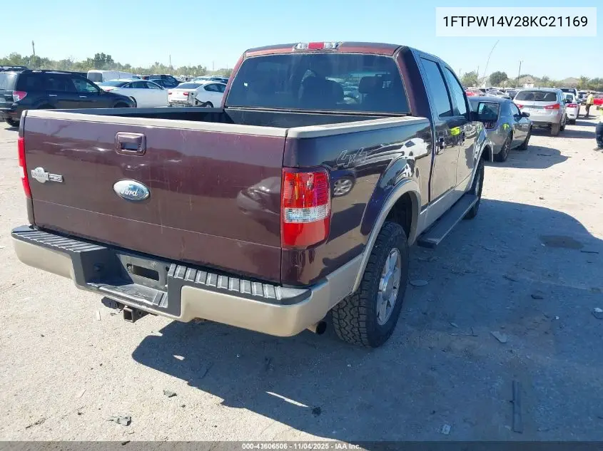 1FTPW14V28KC21169 2008 Ford F-150 60Th Anniversary/Fx4/King Ranch/Lariat/Xlt