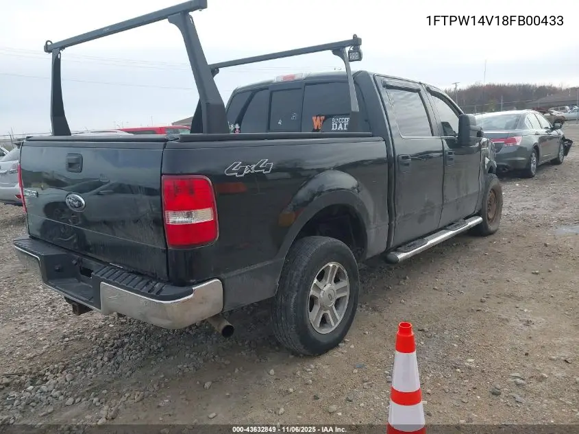 1FTPW14V18FB00433 2008 Ford F-150 60Th Anniversary/Fx4/King Ranch/Lariat/Xlt