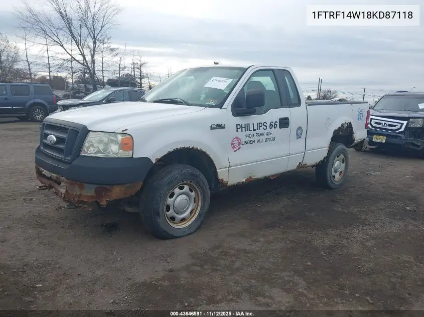 1FTRF14W18KD87118 2008 Ford F-150 Stx/Xl/Xlt