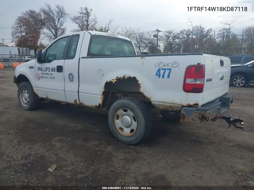 1FTRF14W18KD87118 2008 Ford F-150 Stx/Xl/Xlt