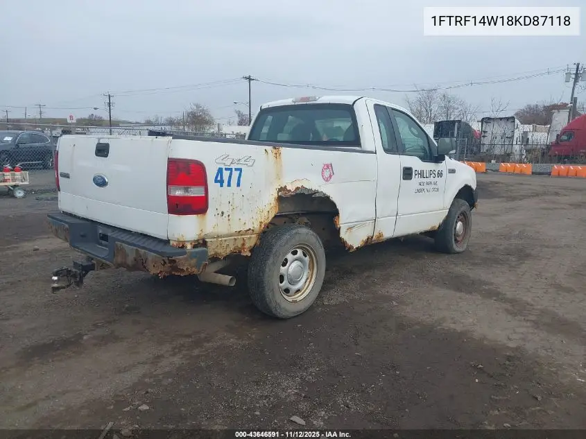 1FTRF14W18KD87118 2008 Ford F-150 Stx/Xl/Xlt