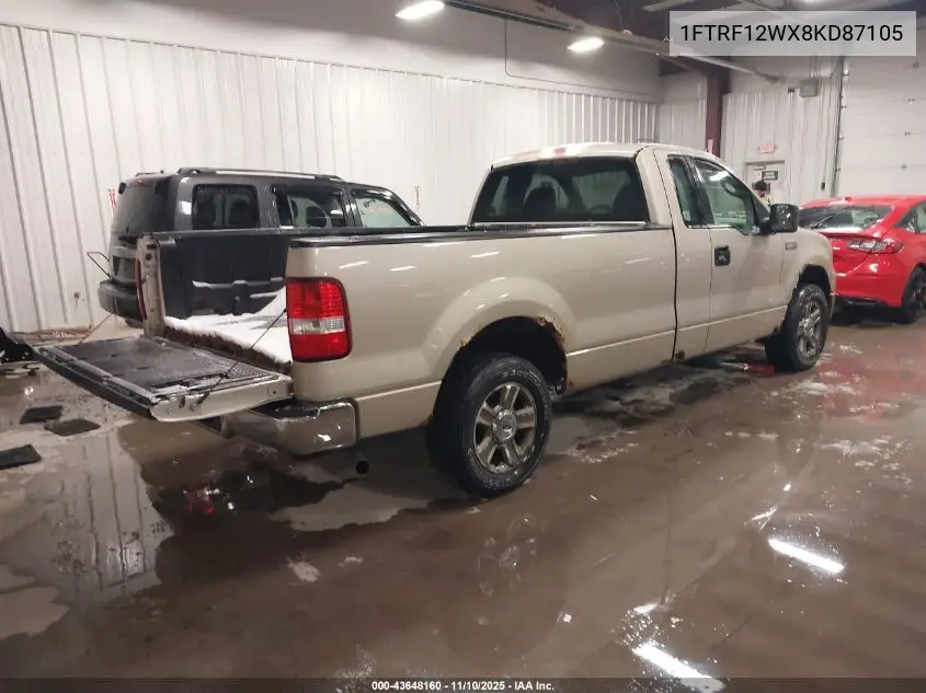 1FTRF12WX8KD87105 2008 Ford F-150 Fx2/Stx/Xl/Xlt