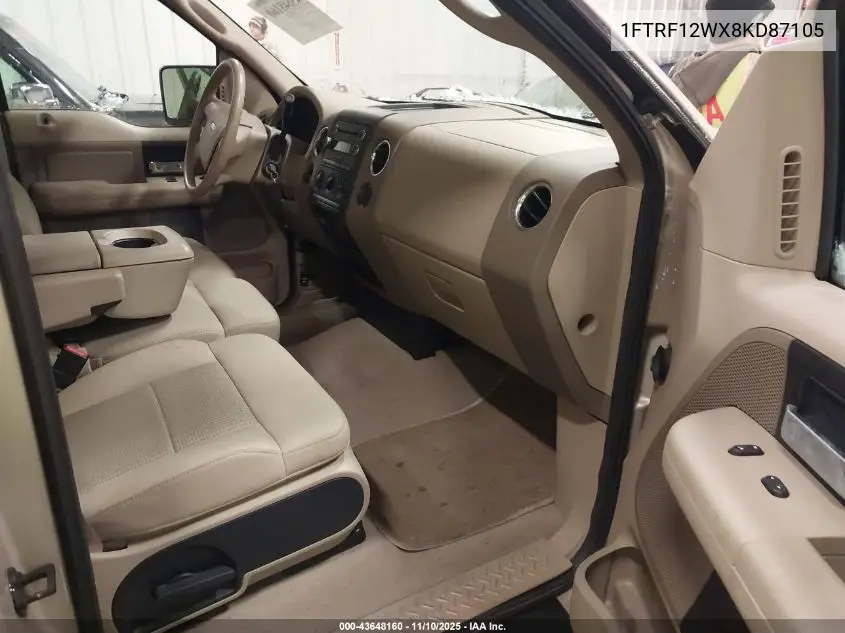 1FTRF12WX8KD87105 2008 Ford F-150 Fx2/Stx/Xl/Xlt