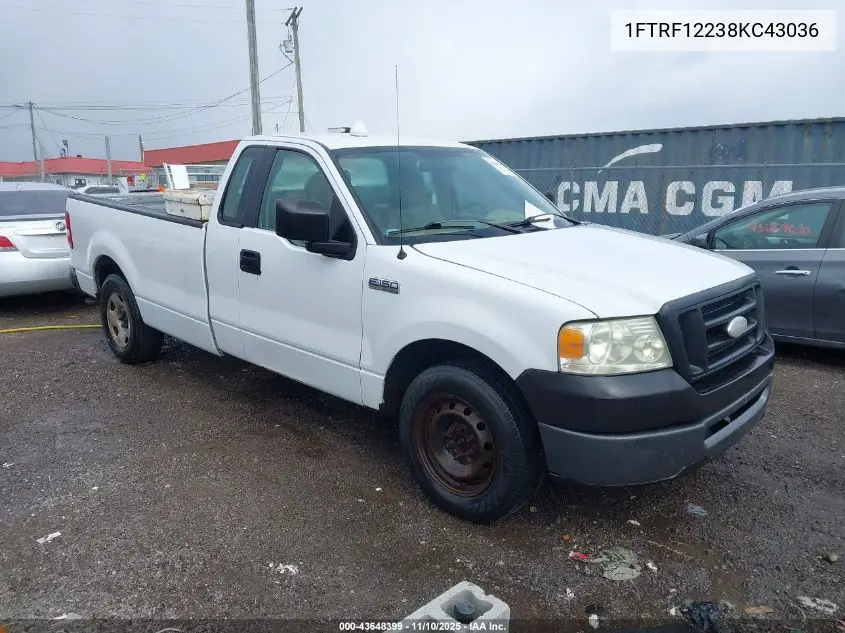 1FTRF12238KC43036 2008 Ford F-150 Stx/Xl/Xlt