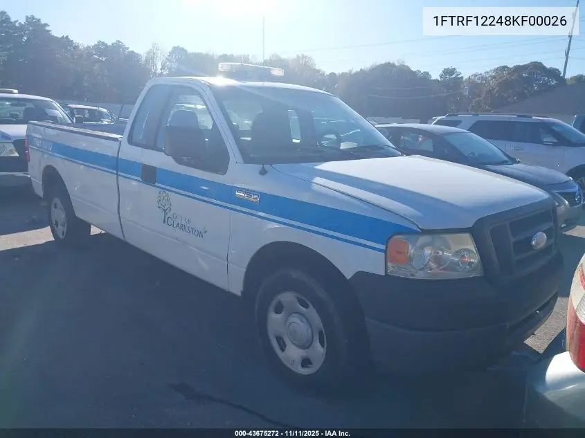 1FTRF12248KF00026 2008 Ford F-150 Stx/Xl/Xlt