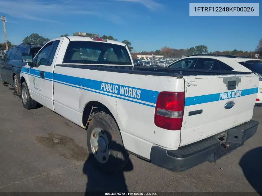 1FTRF12248KF00026 2008 Ford F-150 Stx/Xl/Xlt