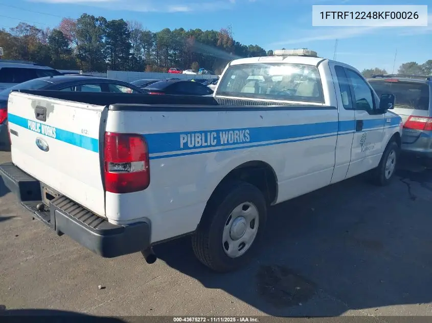 1FTRF12248KF00026 2008 Ford F-150 Stx/Xl/Xlt