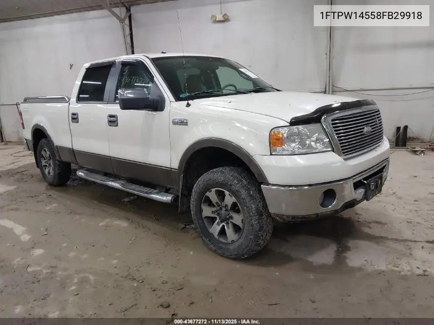 1FTPW14558FB29918 2008 Ford F-150 60Th Anniversary/Fx4/King Ranch/Lariat/Limited/Xlt