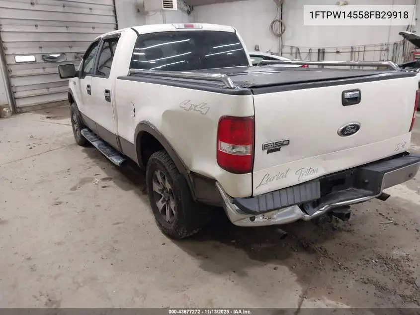 1FTPW14558FB29918 2008 Ford F-150 60Th Anniversary/Fx4/King Ranch/Lariat/Limited/Xlt