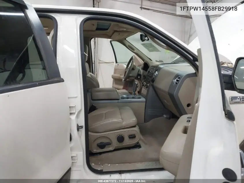 1FTPW14558FB29918 2008 Ford F-150 60Th Anniversary/Fx4/King Ranch/Lariat/Limited/Xlt