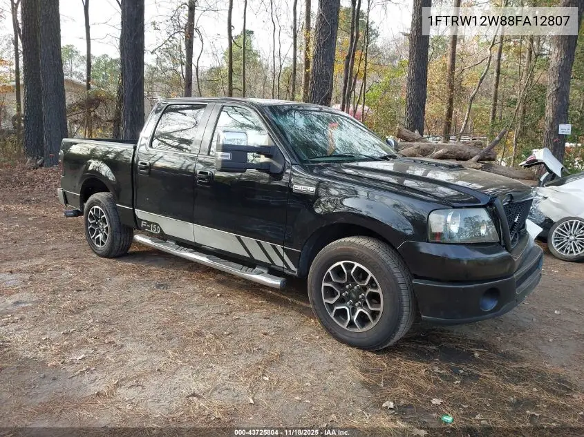 1FTRW12W88FA12807 2008 Ford F-150 Xlt