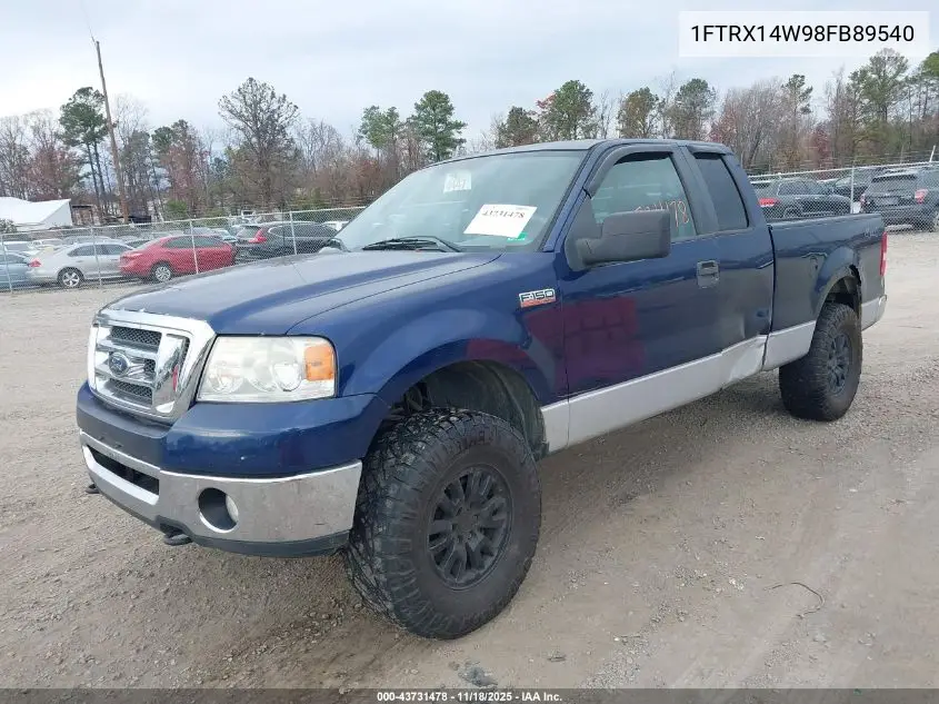 1FTRX14W98FB89540 2008 Ford F-150 Stx/Xl/Xlt