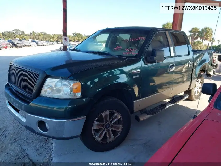 1FTRW12WX8KD13425 2008 Ford F-150 60Th Anniversary/Fx2/Xl/Xlt
