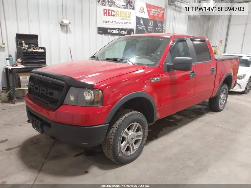 1FTPW14V18FB94703 2008 Ford F-150 60Th Anniversary/Fx4/King Ranch/Lariat/Xlt