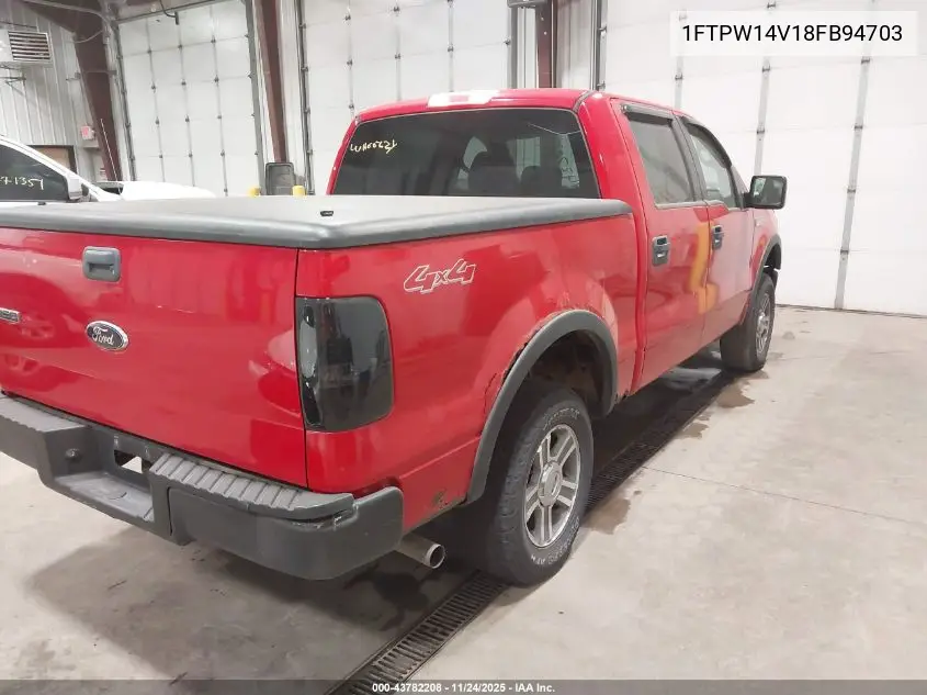 1FTPW14V18FB94703 2008 Ford F-150 60Th Anniversary/Fx4/King Ranch/Lariat/Xlt