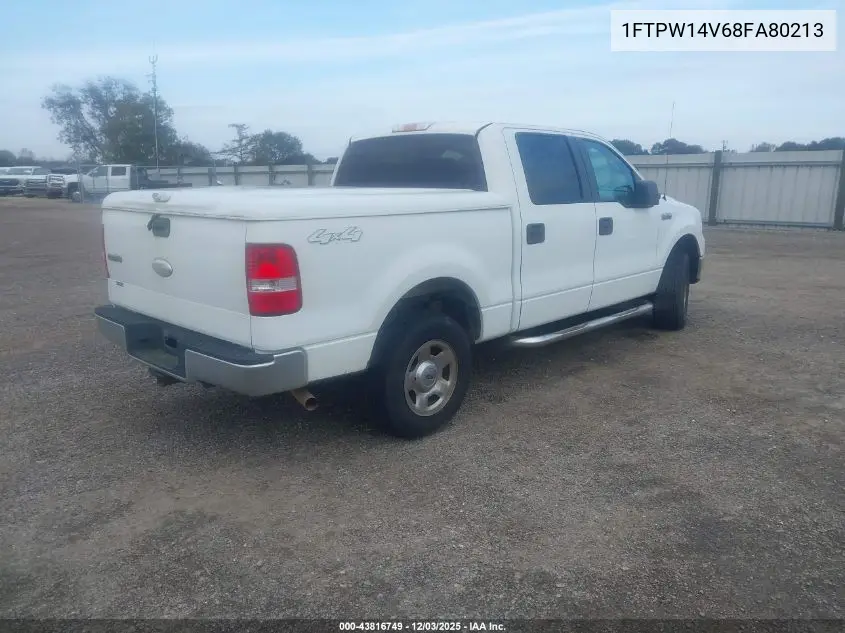 1FTPW14V68FA80213 2008 Ford F-150 60Th Anniversary/Fx4/King Ranch/Lariat/Xlt
