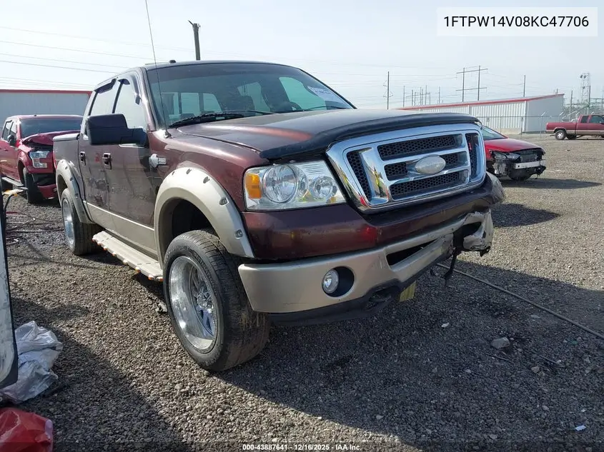 1FTPW14V08KC47706 2008 Ford F-150 60Th Anniversary/Fx4/King Ranch/Lariat/Xlt