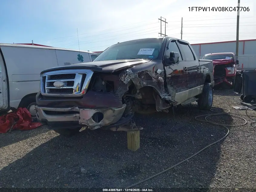 1FTPW14V08KC47706 2008 Ford F-150 60Th Anniversary/Fx4/King Ranch/Lariat/Xlt