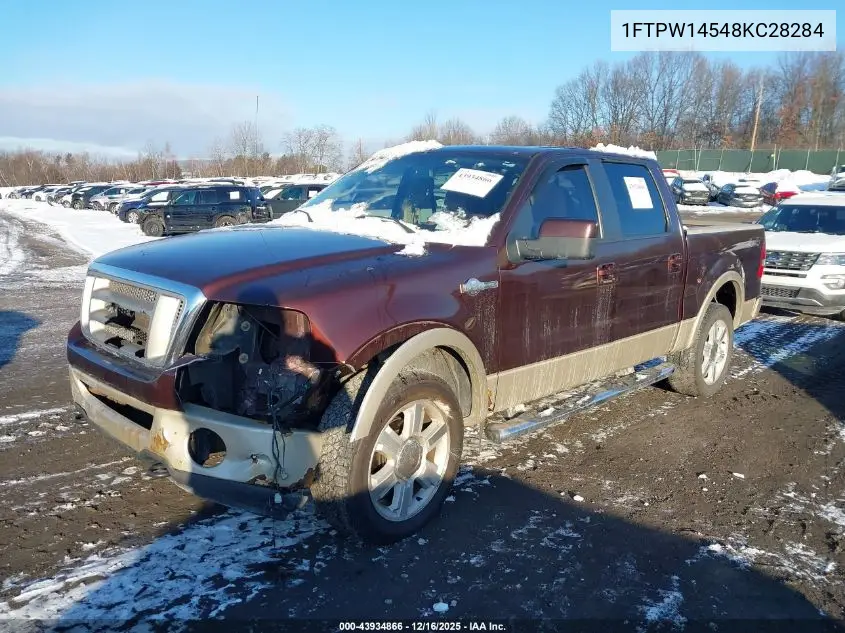 1FTPW14548KC28284 2008 Ford F-150 60Th Anniversary/Fx4/King Ranch/Lariat/Limited/Xlt