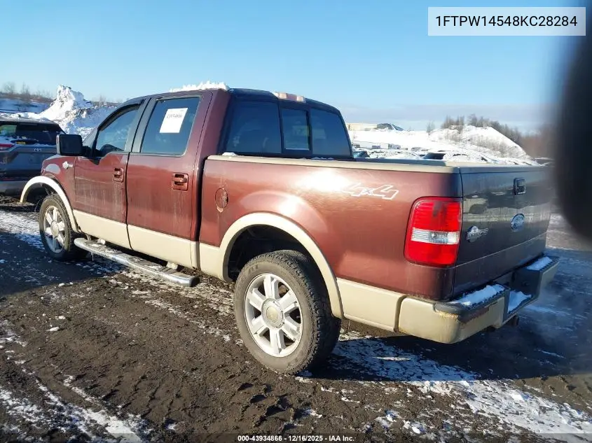 1FTPW14548KC28284 2008 Ford F-150 60Th Anniversary/Fx4/King Ranch/Lariat/Limited/Xlt