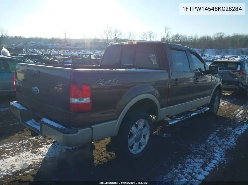 1FTPW14548KC28284 2008 Ford F-150 60Th Anniversary/Fx4/King Ranch/Lariat/Limited/Xlt